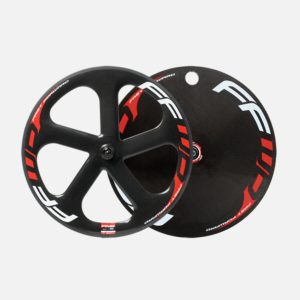 طوقه های عقب دیسک و جلو پنج پر کربن دورچسب FFWD Rear Carbon Disc Wheel Tubular